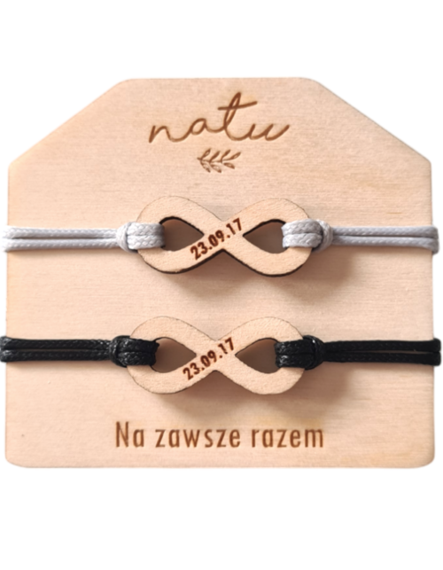Bransoletki dla pary Znak nieskończoności