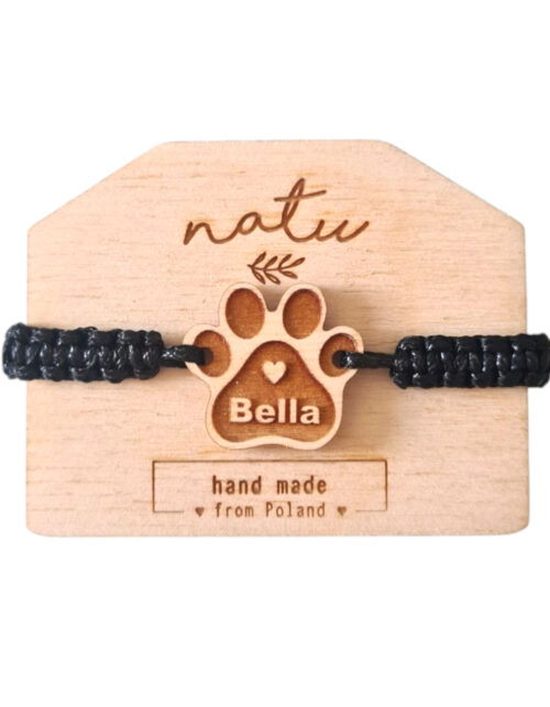 Bransoletka Łapka Psa z imieniem