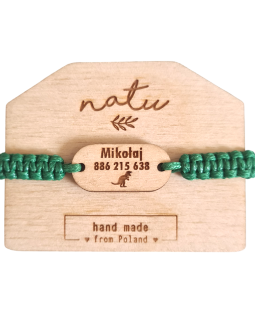 Bransoletka bezpieczeństwa dla dziecka, numer telefonu do rodziców