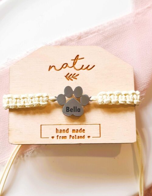 Bransoletka PSIA ŁAPKA z grawerem