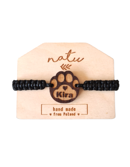 Bransoletka Łapka Kota z imieniem
