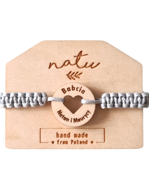 Bransoletka DZIEŃ BABCI z imionami wnuków