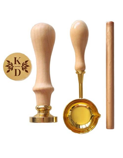 Zestaw Pieczęć ślubna do laku Łyżka i Lak z logo