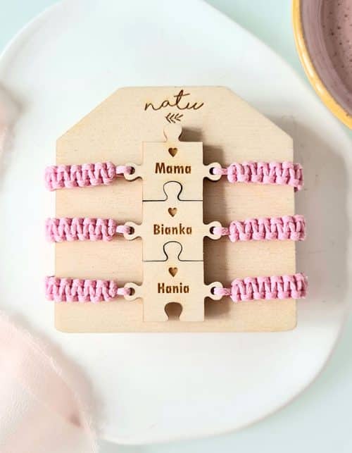 Trzy bransoletki PUZZLE na Dzień Matki