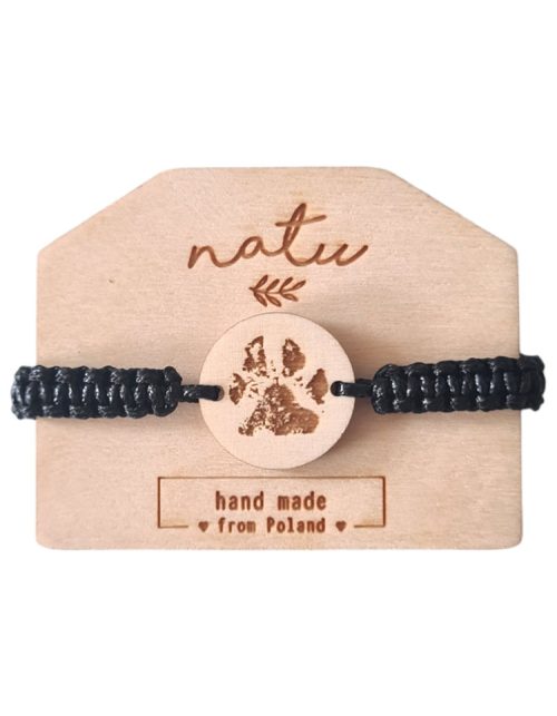 Sznurkowa bransoletka z odbiciem łapki Twojego Psa lub Kota