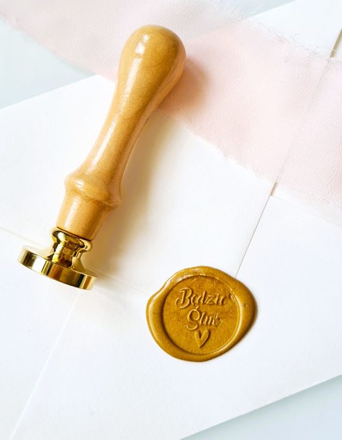 Stempel do laku Będzie Ślub ślubna pieczęć lakowa z grawerem